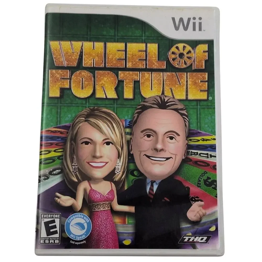 Wheel of Fortune Nintendo Wii Video Game Multiplayer Puzzles Family Fun